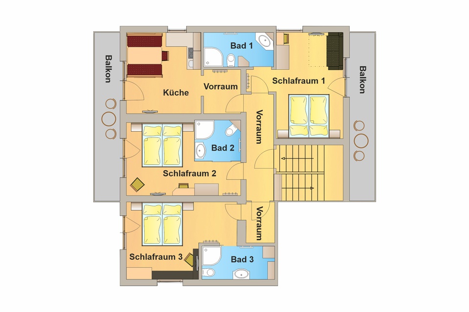 Grundriss Apartment 01